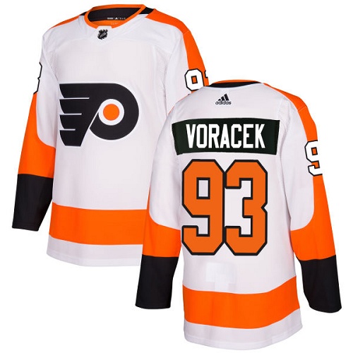 Herren Philadelphia Flyers Eishockey Trikot Jakub Voracek #93 Authentic Weiß Auswärts